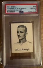 Red Baron von Richthofen PSA 8 1934 Basma cigarette card picture