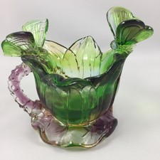 Liuli Crystal Glass Butterfly Candle Holder Fengshui Home Decor Ornament gift picture