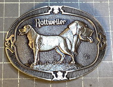 Vintage Rottweiler Award Design Medals Belt Buckle 3.25x2.25