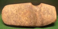Authentic Prehistoric Native American 3/4 Grooved Hardstone Axe Head - IL Estate picture