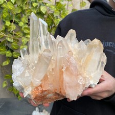 7.8lb Natural Clear White Quartz Crystal Cluster Rough Healing Specimen picture