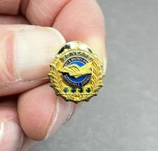 Vintage Pratt & Whitney Aircraft 20 Year Pin LGB 10K Yellow Gold 4 Stones 2.3g picture
