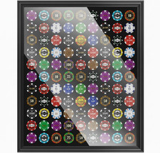 99 Poker Chip Display Case 24'' X 20'' Golf Poker Chip Holder picture