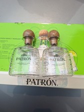 PATRON Tequila Margarita Cocktail Martini Shaker Pair Of Two picture