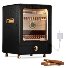 16L Table Top Electric Humidor With Lock 150 Counts Cigar Fridge Humidor Cabinet picture