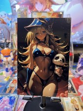 Custom Metal Dark Magician Girl - A6 Size Waifu Art Board Anime - Sealed Rare picture
