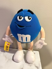 M&M's Official Product Blue M&M Plush Doll with Tag Vintage toy 1994 picture