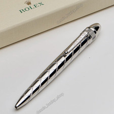 Rolex Vintage-Style Palladium-Finish Ballpoint Pen, New Boxed, Exclusive Ad Gift picture