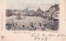 1900 Postcard German Reich Landau Greeting from Landau Paradeplatz Cityscape Building picture