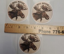 BULL MOOSE PARTY STICKERS PACK OF THREE (3)  picture