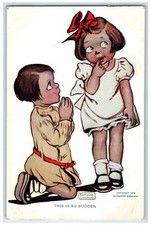 1909 This Is So Sudden Little Boy Begging Katharine Lockridge Iowa IA Postcard picture