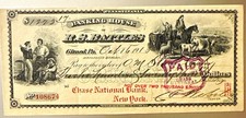 1913 $200 CHASE National Bank New York Paid Check/Draft No. 108674 Girard PA picture