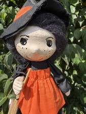 Vtg 1970s Halloween Witch Doll Styrofoam Base Craft Kit Kitsch Table Decor 9