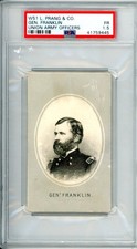 w50 w51 Prang & Co 1860's Prominent Characters /  Officers Gen. Franklin PSA 1.5 picture