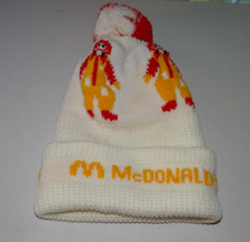 Vintage 1982 McDonald's knit RONALD MCDONALD winter hat K-Products pom pom RARE picture