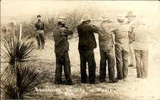 Mexican firing squad Border War Revolution c1910s Real Photo Postcard bhn picture
