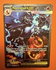 Pokémon TVG Mega Charizard X EX 125/094 PFL Plantasmal Flames SIR picture