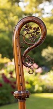 Wood CROZIER Polish Staff Crosier Bishop Quality Craftsmanship, 70