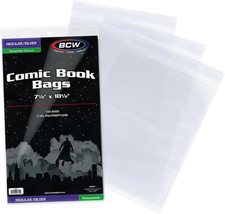 Resealable Silver Age Comic Bags, Acid-Free, 7 1/8 X 10 1/2, 100 Count picture