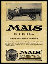 1913 Mais Motor Trucks of Indianapolis, Indiana NEW Metal Sign: 12x16 Large Size picture