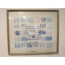 Vintage Ella Myers Navajo Plant Dye Chart Framed Print Wall Art 23.5 x 20 picture