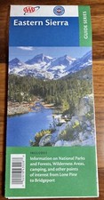 Map of Eastern Sierra, Mammoth Lakes, Bishop, Lone Pine. AAA NEW Paper picture