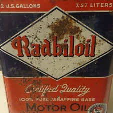 Rare Vintage 1950's Radbiloil Radbill Oil Co 10 Quart Motor Oil Tin Empty picture