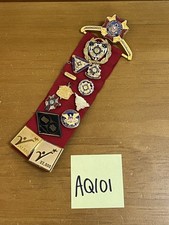 Vintage VFW Ladies Auxiliary 10K 1/5 Gold Pin Ribbon Lot picture