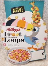 RARE 1963 KELLOGG'S FROOT LOOPS CEREAL DIE CUT STORE COUNTER DISPLAY NM-MINT picture