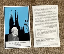 ANTONI GAUDI BASILICA de la SAGRADA FAMILIA - BARCELONA PRAYER CARD 2019 picture