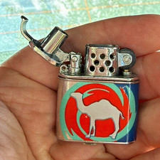 Vintage small LIGHTER JOE CAMEL ORANGE AND BLUE COLLECTIBLE TOBACCO picture