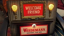 Vintage Wiedemann Beer Bar Sign/Light 20