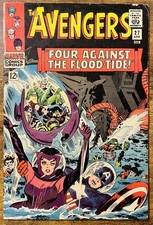 THE AVENGERS 27 JACK KIRBY COVER STAN LEE STORY MARVEL 1966 VINTAGE picture