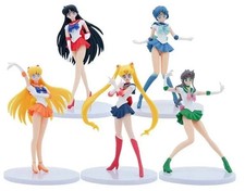 Set of 5 Sailor Moon Mars Mercury Jupiter Venus Action Figures Anime 7 Inches picture