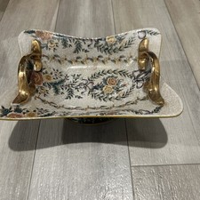 vintage, decorative ceramic or porcelain footed dish  picture