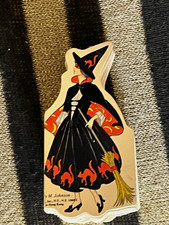 Vintage 1993 B Shackman Halloween Witch Garland Streamer Judy M Johnson Art Deco picture