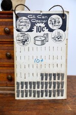 Vintage Military Can Opener GI Issue Store Display Sign P-51 Original antique picture