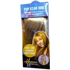 Disney Hannah Montana Pop Star Wig Kids OS Blonde New Sequin Headwrap picture
