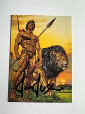 ERB Edgar Rice Burroughs Collection I #41 Hand Signed Card By Joe Jusko Tarzan picture