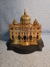 Vtg GFM Italy St. Peter’s Basilica Souvenir Illuminated Church Popes Vatican II picture