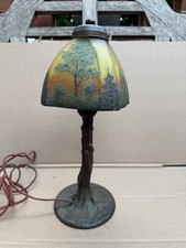 Antique Handel Bronze Tree Trunk Base As Is picture