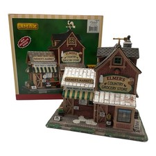 Lemax Elmer's Country Store and Farmer's Market Vintage Christmas Ceramic House picture