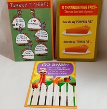 3 Vintage Thanksgiving Greeting Cards Shoe Box Hallmark Humor 7