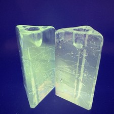 Iittala Finland Arkipelago Glass Candle Holder Timo Sarpaneva Manganese 365nm UV picture