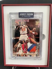 🔥2021 Jersey Fusion 1992-93 Topps Patrick Ewing Michael Jordan /99 Game Used🔥 picture