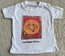 Vtg 70’s 80s Burger King t Shirt Fast Food Promo Cartoon Burger Thing Kids Youth picture