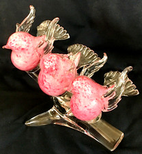 MURANO ITALY TAGLIAPIETRA '3 BIRDS ON A BRANCH' SCULPTURE - MASTER ARTIST SIGNED picture