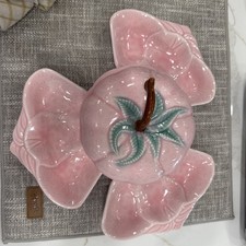 Vtg Mid Century Belmar California Pottery 310 Ceramic Strawberry Dish & Trays picture