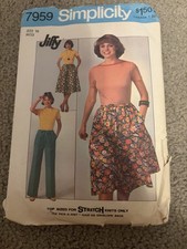 Vintage 1970s Simplicity 7959 Sewing Pattern Size 16 Misses picture