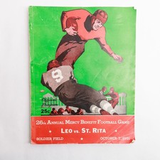 1951 Chicago St Rita vs Leo High School 26th Mercy Benefit Football Program picture